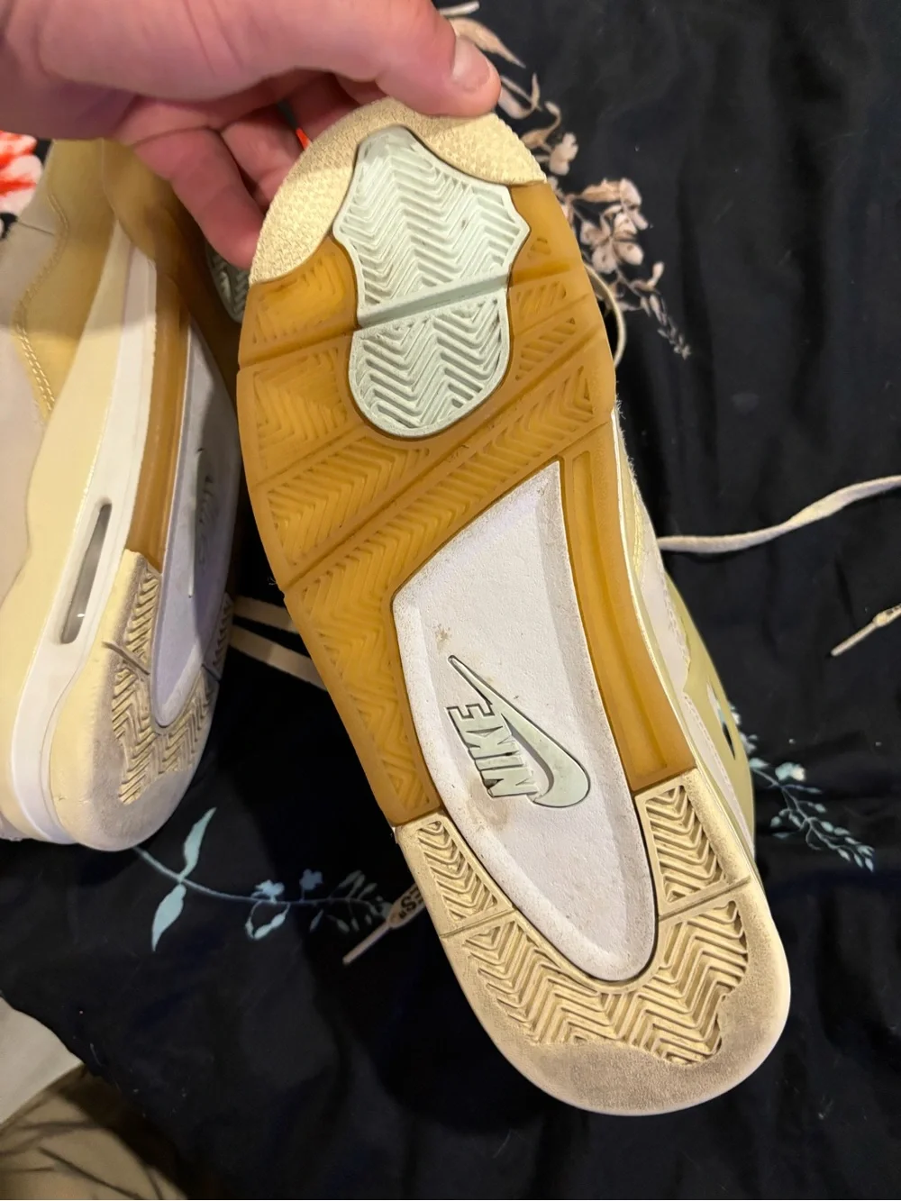 Jordan 4 Retro Off White Sail Men’s 12 Rare Virgil Abloh Collab Version